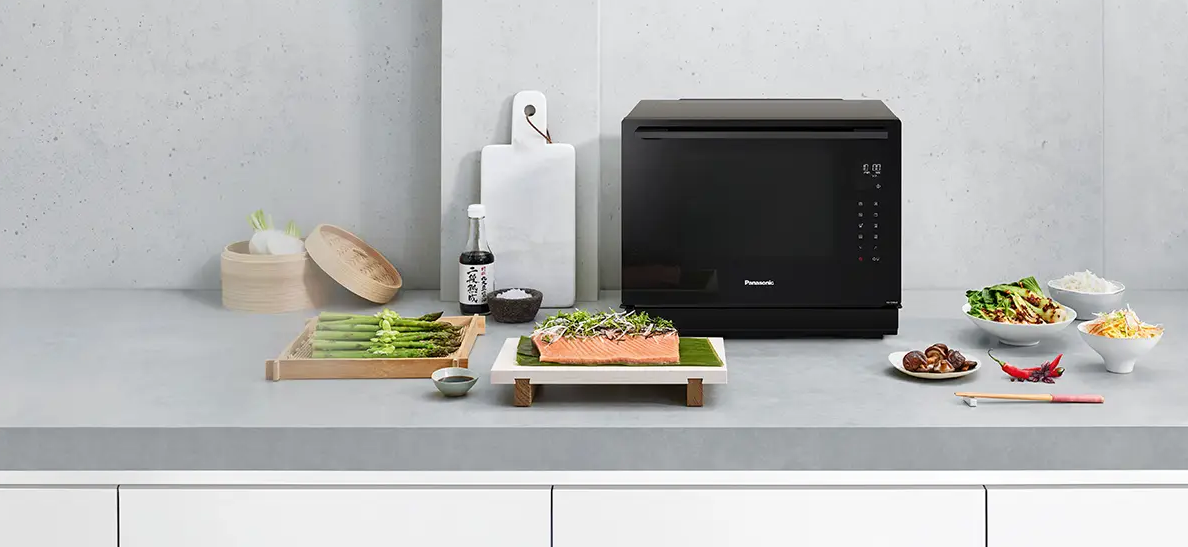 Mikrobangų krosnelė su kepsininės funkcija Panasonic NNCS88LBEPG, 1000 W, 31 l, Juoda aprašymas - Prekės nuotrauka