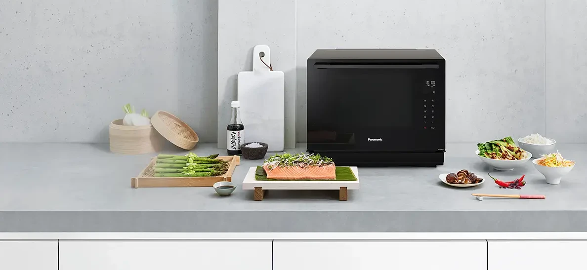 Mikrobangų krosnelė su kepsininės funkcija Panasonic NNCS88LBEPG, 1000 W, 31 l, Juoda aprašymas - Prekės nuotrauka