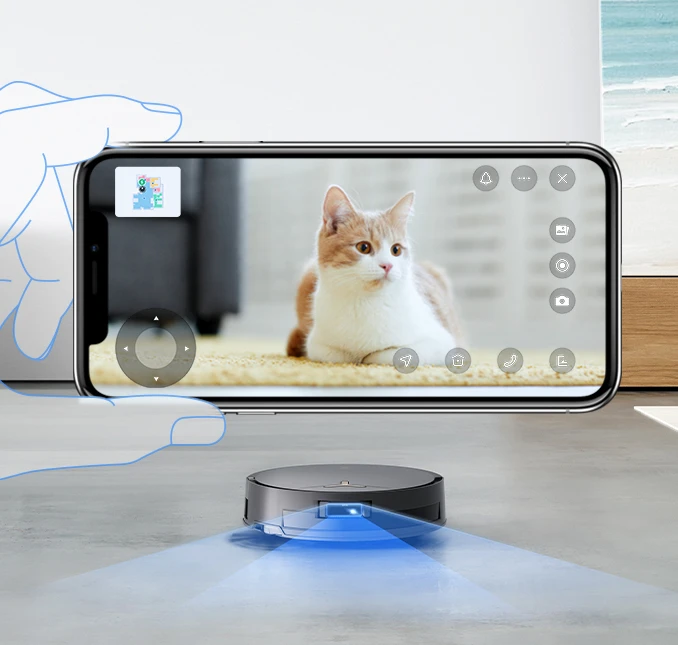Dulkių siurblys - robotas Ecovacs Deebot T50 Max Pro Omni, Juodas aprašymas - Prekės nuotrauka