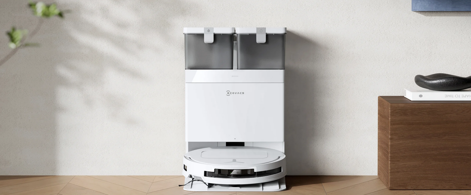 Dulkių siurblys - robotas Ecovacs Deebot T50 Pro Omni, Baltas aprašymas - Prekės nuotrauka