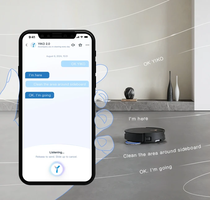 Dulkių siurblys - robotas Ecovacs Deebot T50 Max Pro Omni, Juodas aprašymas - Prekės nuotrauka