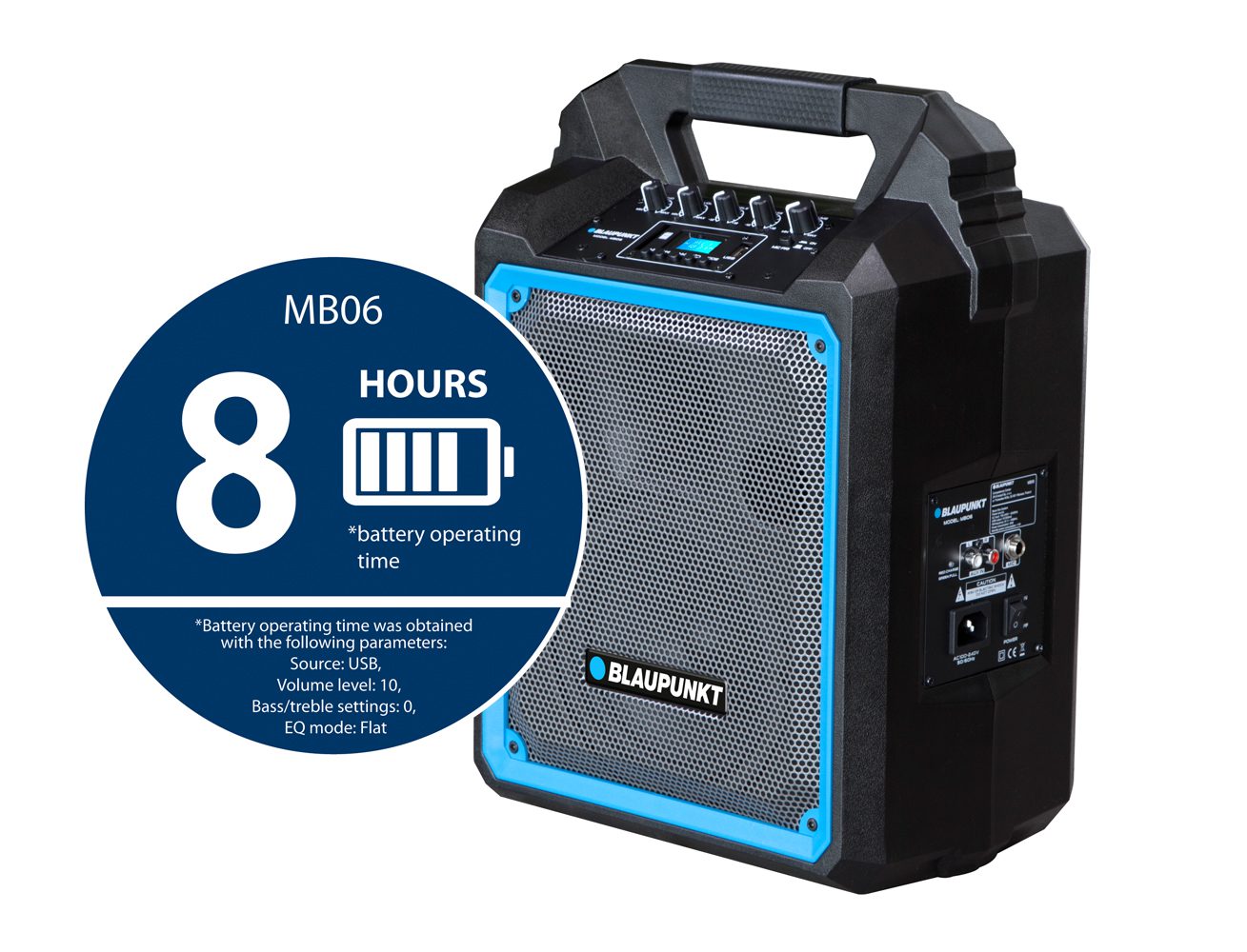 Nešiojama kolonėlė Blaupunkt Music Box MB06 su karaokės funkcija aprašymas - Prekės nuotrauka