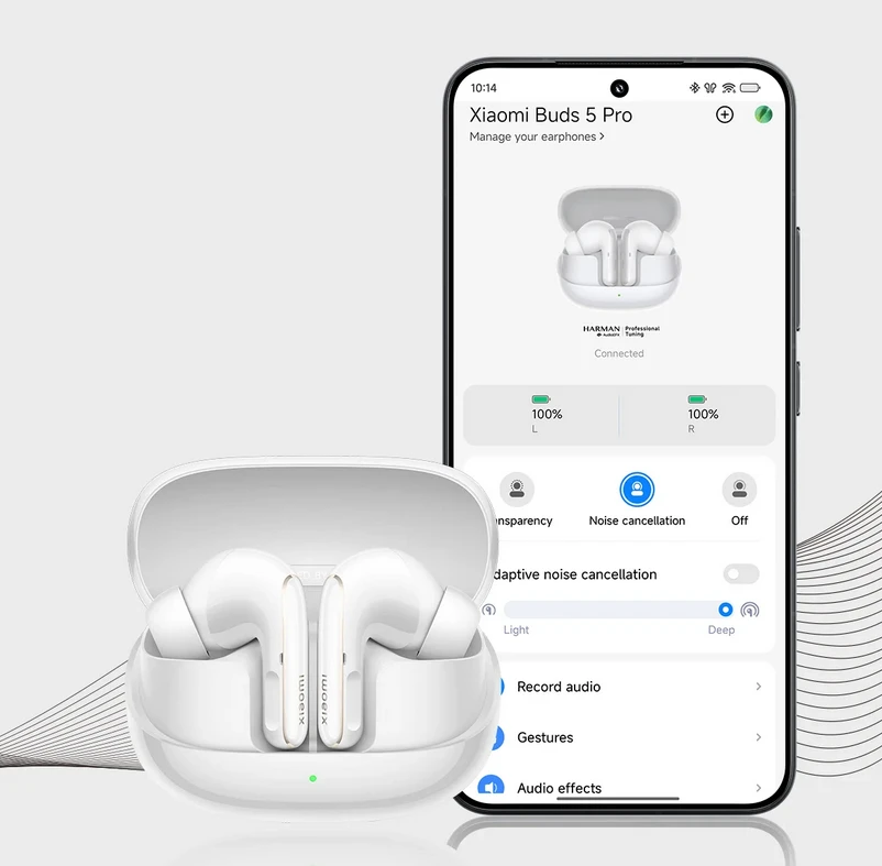 Belaidės ausinės Xiaomi Buds 5 Pro, Titano spalvos aprašymas - Prekės nuotrauka