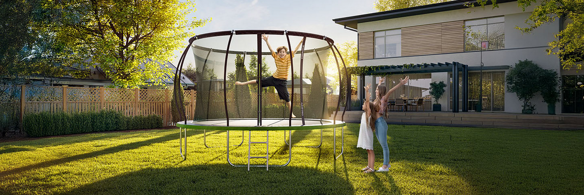 Zipro JumpPro Premium Batutas su vidiniu tinklu, 312cm aprašymas - Prekės nuotrauka
