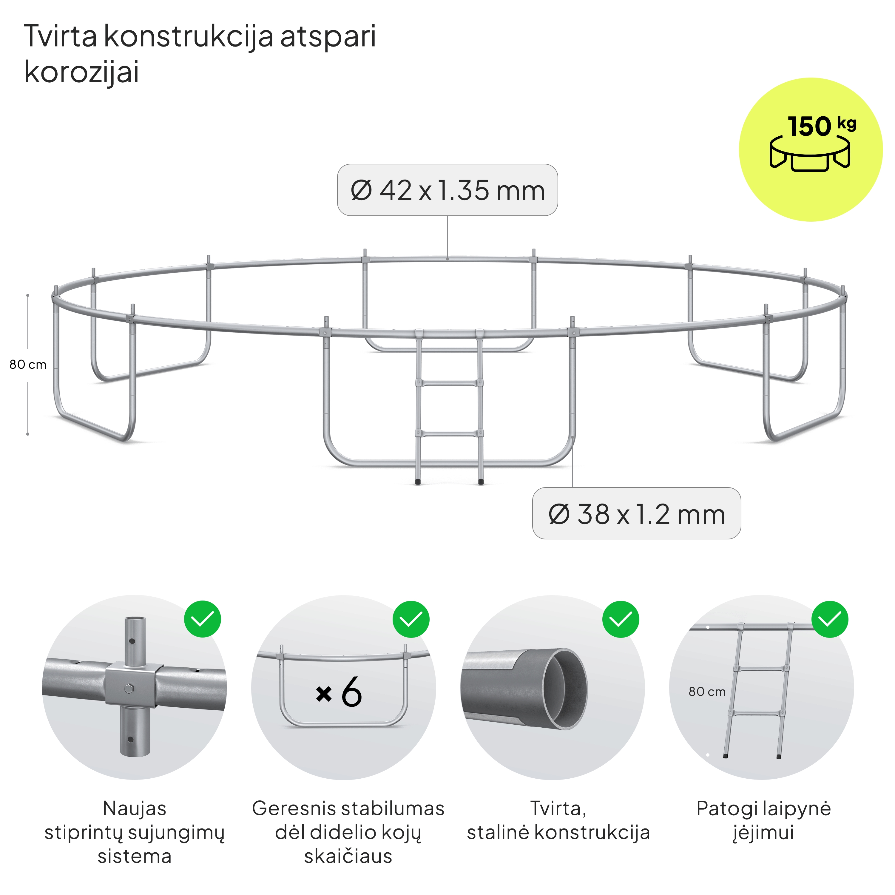 Zipro Pro OUT batutas su išoriniu tinklu 496 cm aprašymas - Prekės nuotrauka