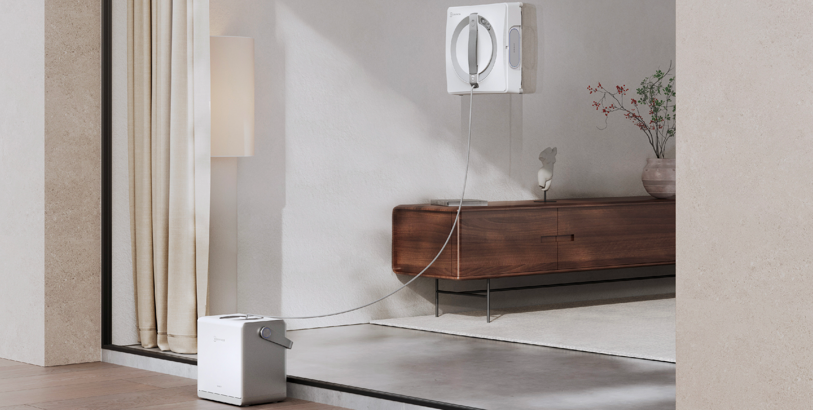 Langų valymo robotas Ecovacs Winbot W2 PRO OMNI, Baltas aprašymas - Prekės nuotrauka