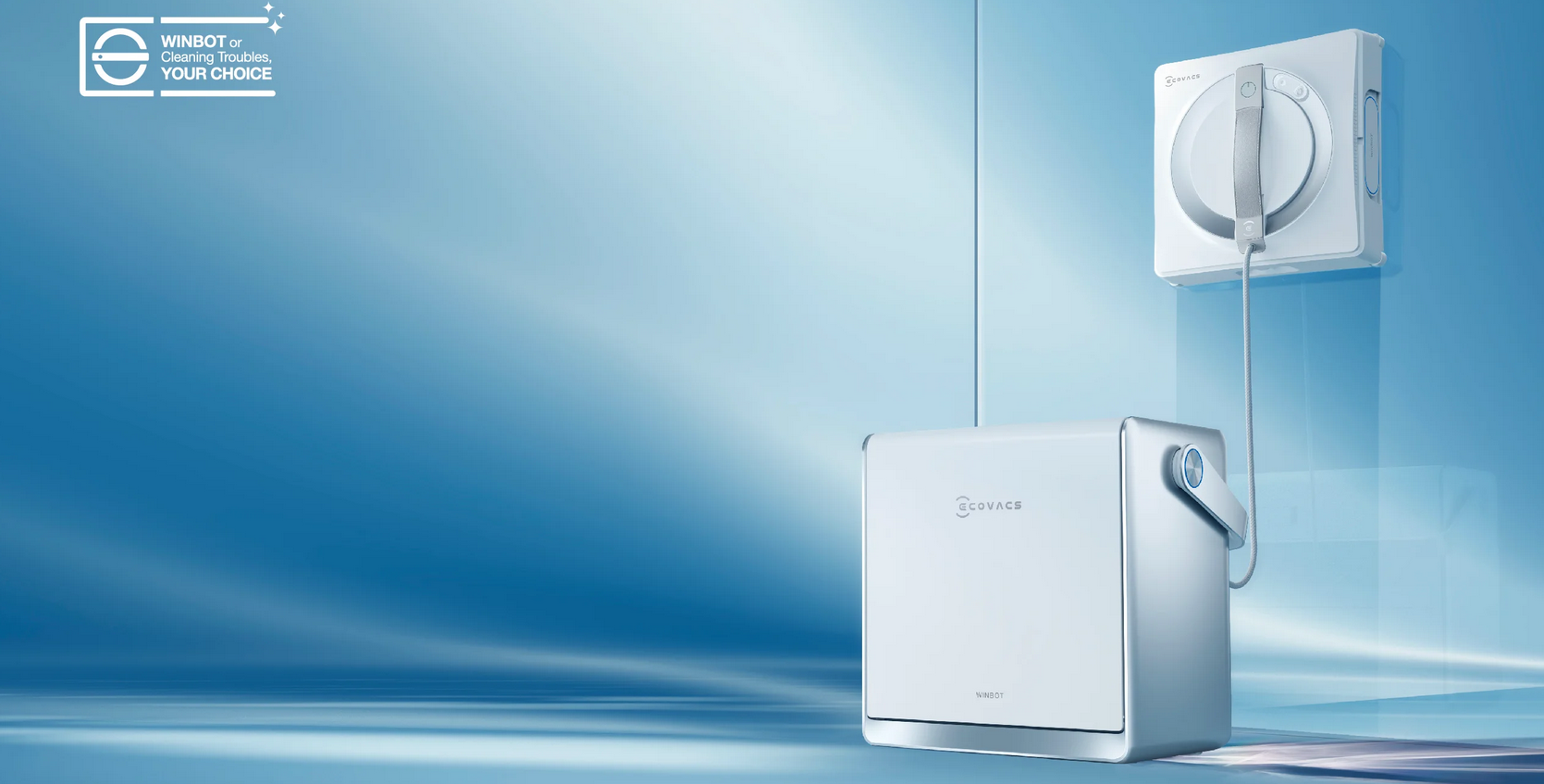 Langų valymo robotas Ecovacs Winbot W2 PRO OMNI, Baltas aprašymas - Prekės nuotrauka