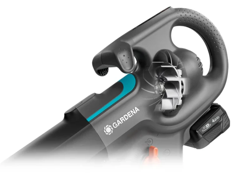 Gardena lapų pūstuvas siurblys PowerJet Collect su 18V P4A baterija aprašymas - Prekės nuotrauka