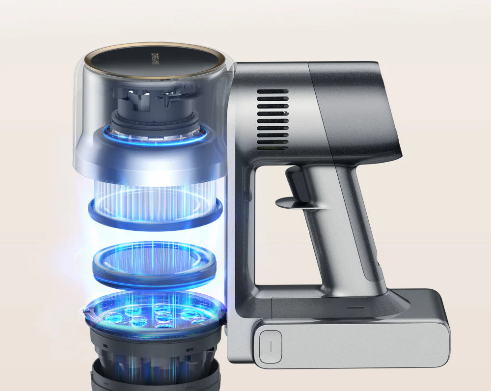 Dulkių siurblys-šluota su plovimo funkcija Dreame R20 Aqua, Pilkas aprašymas - Prekės nuotrauka