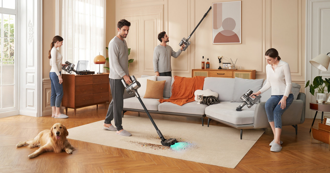 Dulkių siurblys-šluota su plovimo funkcija Dreame R20 Aqua, Pilkas aprašymas - Prekės nuotrauka