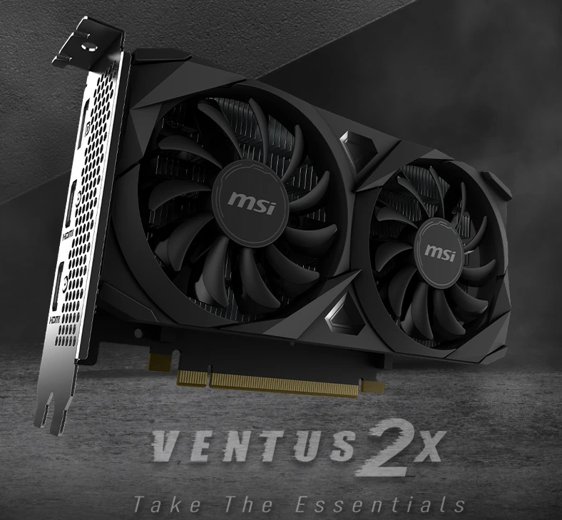 Vaizdo plokštė MSI NVIDIA GeForce RTX 3050 Ventus 2X E OC, 6 GB GDDR6, 96 bit, PCIE 4.0 16x, Dual Slot Fansink aprašymas - Prekės nuotrauka