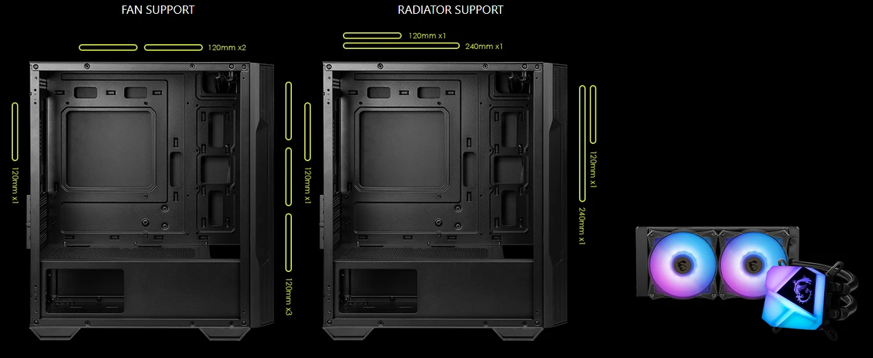 Kompiuterio korpusas MSI MAG FORGE M100A Mini Tower aprašymas - Prekės nuotrauka