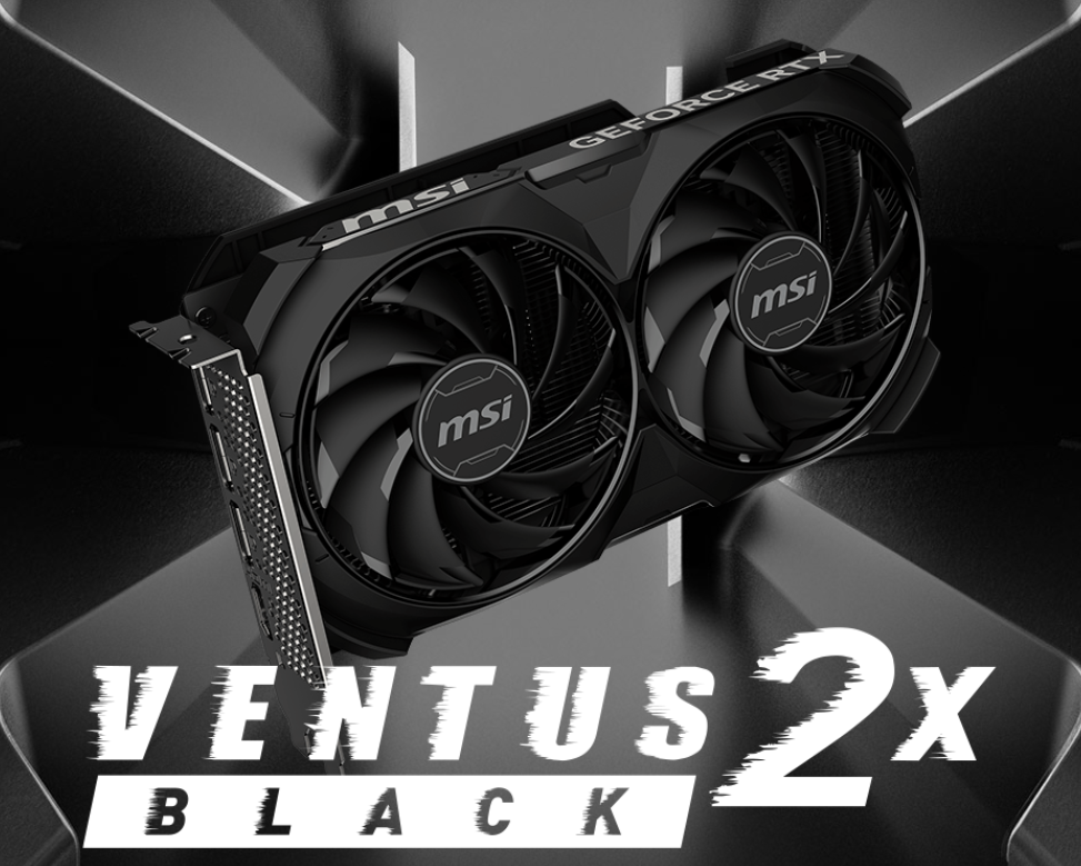Vaizdo plokštė MSI GeForce RTX 4060 VENTUS 2X BLACK 8G OC GDDR6 aprašymas - Prekės nuotrauka
