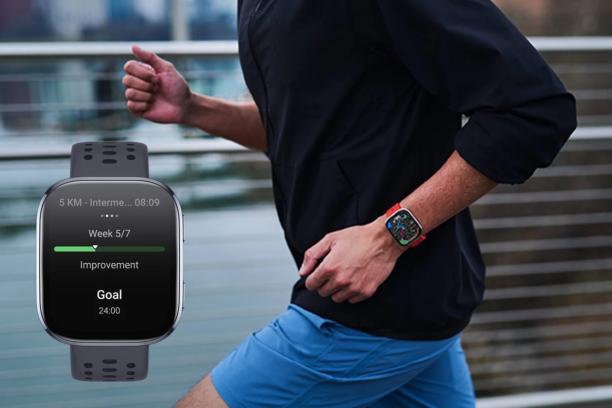 Išmanusis laikrodis Amazfit Bip 6, Kreminės spalvos su rusvu dirželiu aprašymas - Prekės nuotrauka
