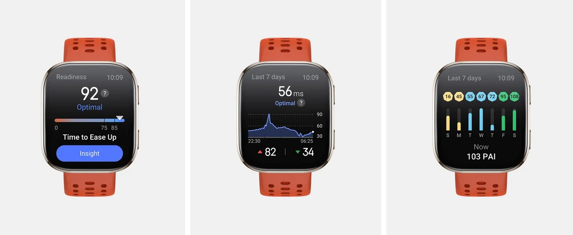 Išmanusis laikrodis Amazfit Bip 6, Kreminės spalvos su rusvu dirželiu aprašymas - Prekės nuotrauka