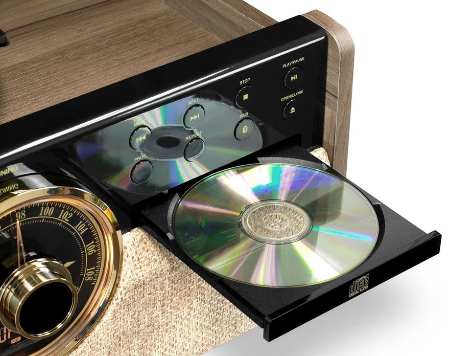Patefonas Victrola The Empire VTA-270B, su CD, kasečių ir FM grotuvu aprašymas - Prekės nuotrauka