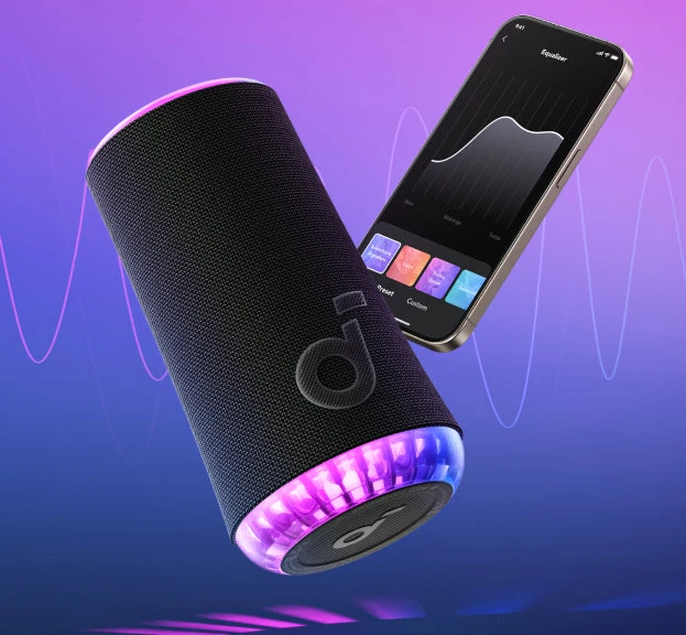 Anker Soundcore Glow nešiojama kolonėlė, Juodos spalvos aprašymas - Prekės nuotrauka