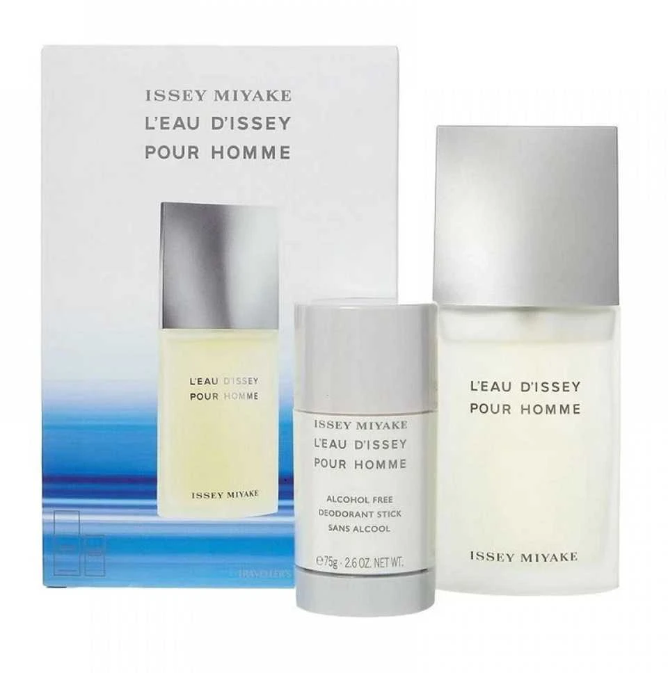Issey Miyake Leau Dissey Pour Homme rinkinys vyrams (kvepalai EDT, 75 ml + dezodorantas 75 g) aprašymas - Prekės nuotrauka