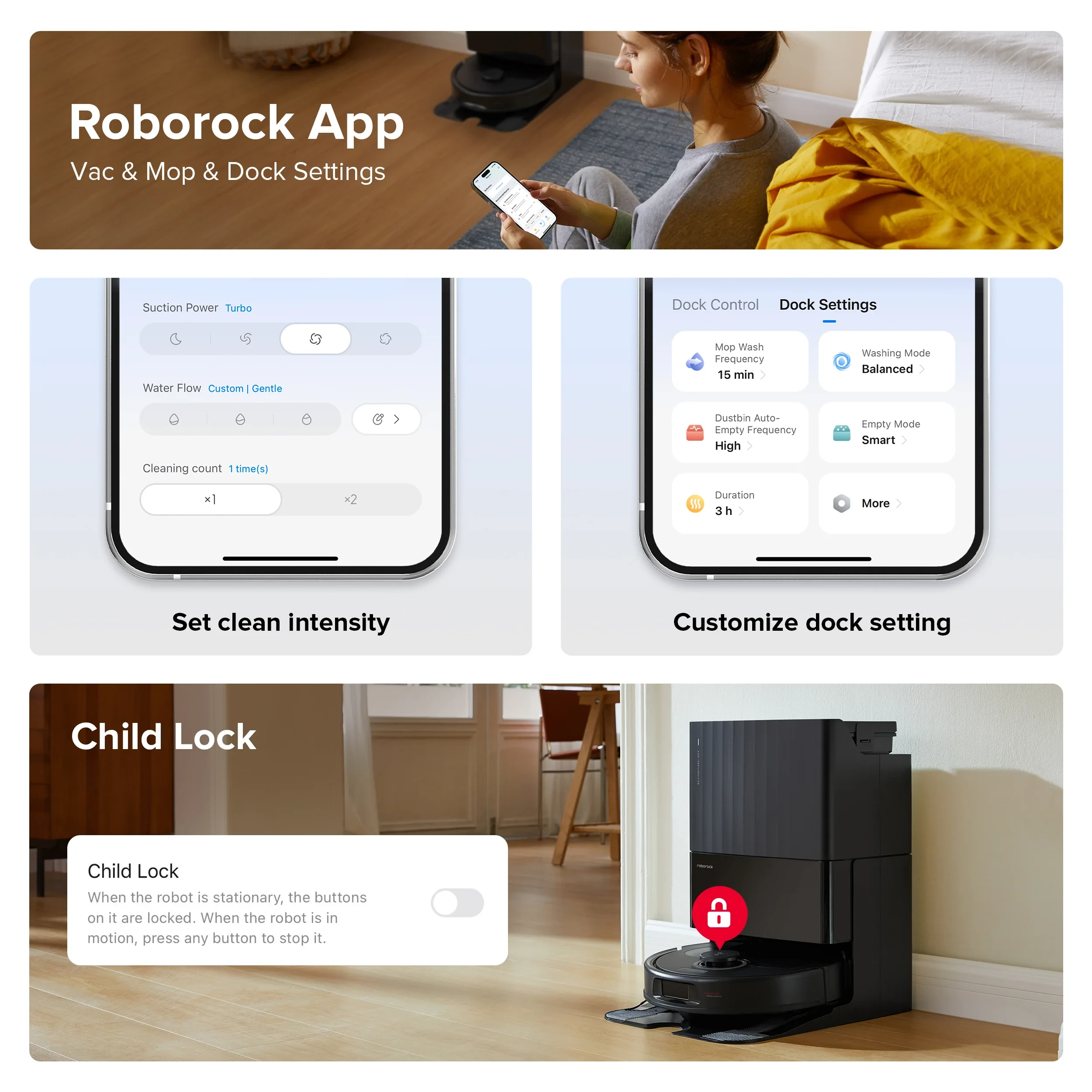 Dulkių siurblys - robotas Roborock Qrevo Plus, Baltos spalvos aprašymas - Prekės nuotrauka Dulkių siurblys - robotas Roborock Qrevo Plus, Baltos spalvos aprašymas - Prekės nuotrauka