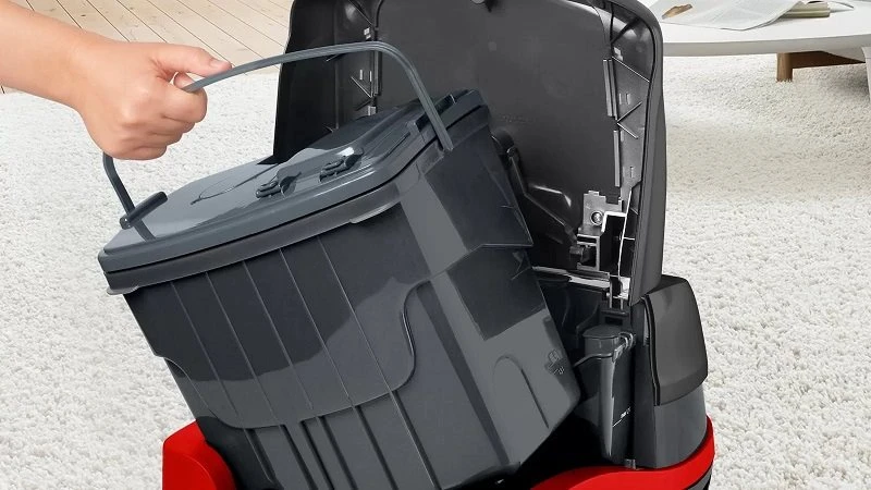 Sauso ir drėgno valymo dulkių siurblys Bosch AquaWash & Clean BWD421POW, 2100 W, Juodos ir raudonos spalvos aprašymas - Prekės nuotrauka
