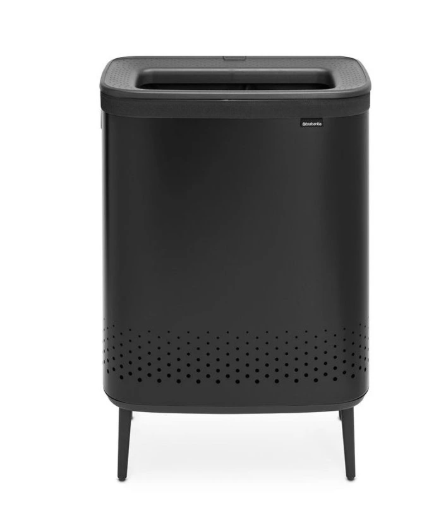 Brabantia Skalbinių dėžė BO, 2 x 45 l, matinės juodos spalvos aprašymas - Prekės nuotrauka