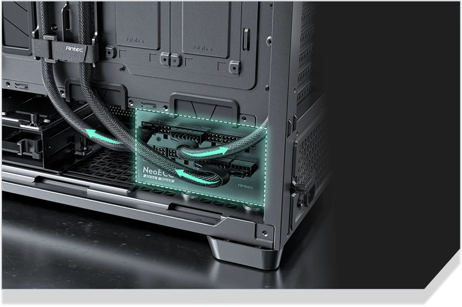 Kompiuterio korpusas Antec Flux Pro, juodas (0-761345-10154-7) aprašymas - Prekės nuotrauka