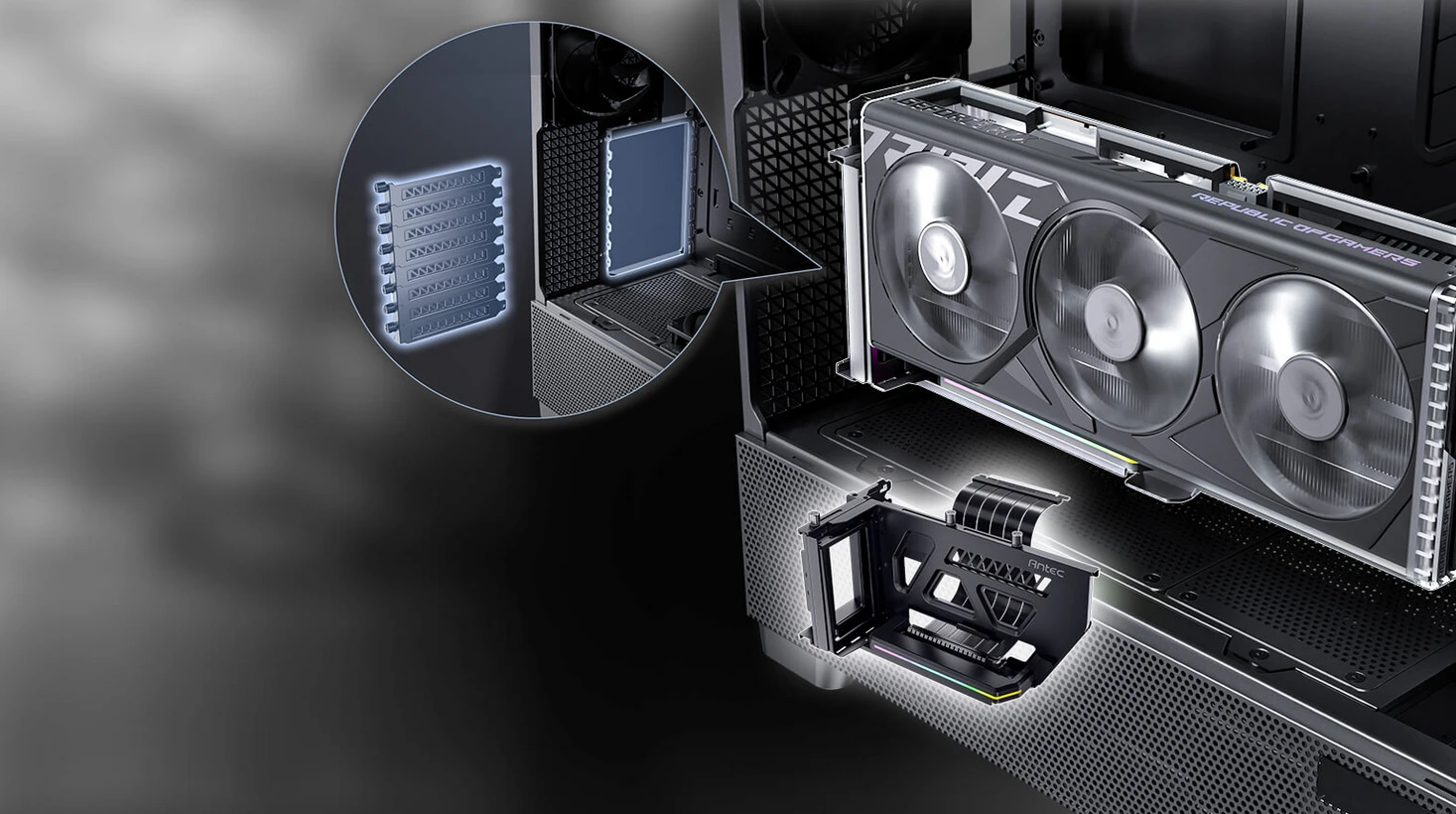 Kompiuterio korpusas Antec Flux Pro, juodas (0-761345-10154-7) aprašymas - Prekės nuotrauka