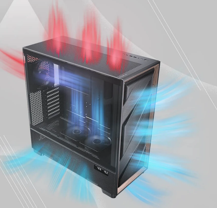Kompiuterio korpusas Antec Flux Pro, juodas (0-761345-10154-7) aprašymas - Prekės nuotrauka