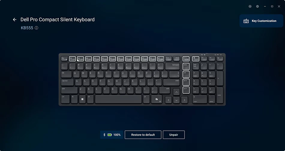 Belaidė klaviatūra Dell Pro Plus Compact KB740, QWERTY, rusų k. aprašymas - Prekės nuotrauka