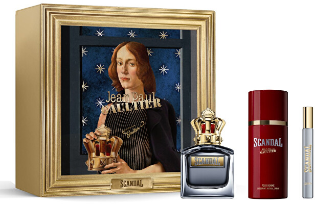 Dovanų rinkinys vyrams Jean Paul Gaultier Scandal Pour Homme (EDT, 100 ml + dezodorantas, 150 ml + EDT, 10 ml) aprašymas - Prekės nuotrauka