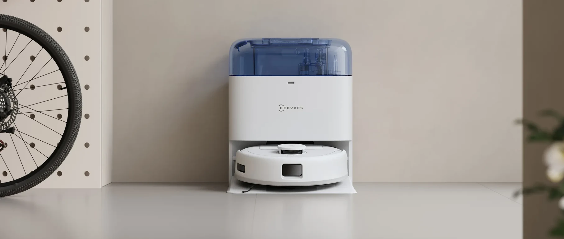 Dulkių siurblys - robotas Ecovacs DEEBOT mini Blue, Baltas aprašymas - Prekės nuotrauka