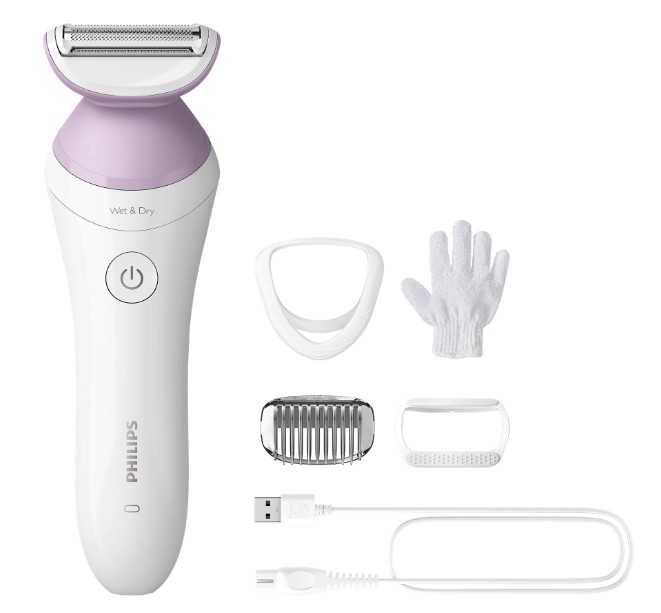 Philips Lady Shaver Series 6000 Belaidis skustuvas drėgnam ir sausam skutimui BRL136/00 aprašymas - Prekės nuotrauka