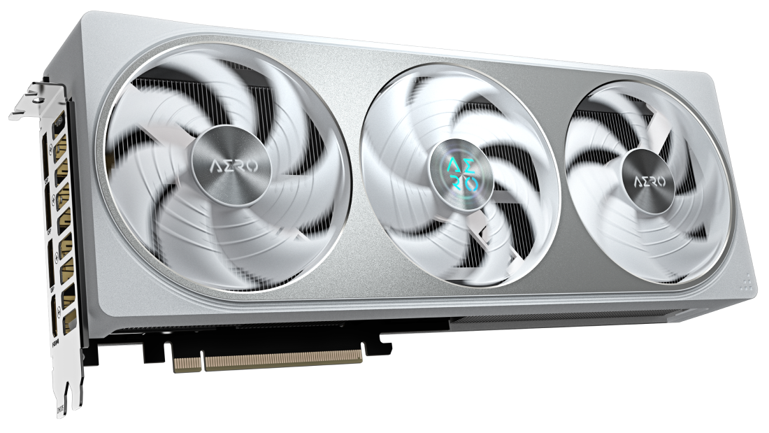 Vaizdo plokštė GIGABYTE GeForce RTX 5080 AERO OC SFF 16GB GDDR7, 256bit, PCI-E 5.0, 2730 MHz Core Clock, 3 x DisplayPort, 1 x HDMI, GV-N5080AERO OC-16GD aprašymas - Prekės nuotrauka