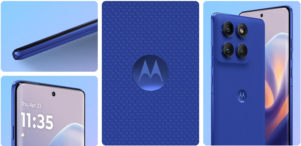 Išmanusis telefonas Motorola Edge 60 Pro (5G) 6.7'', 12/512GB, 6000 mAh, IP68, eSIM, Mėlynas aprašymas - Prekės nuotrauka