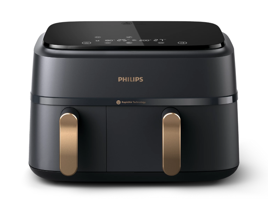Gruzdintuvė Philips 3000 serija „Airfryer“ su dviem krepšeliais NA352/04 aprašymas - Prekės nuotrauka