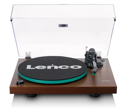 Patefonas Lenco LBT-225WA su Bluetooth, tamsiai rudas aprašymas - Prekės nuotrauka