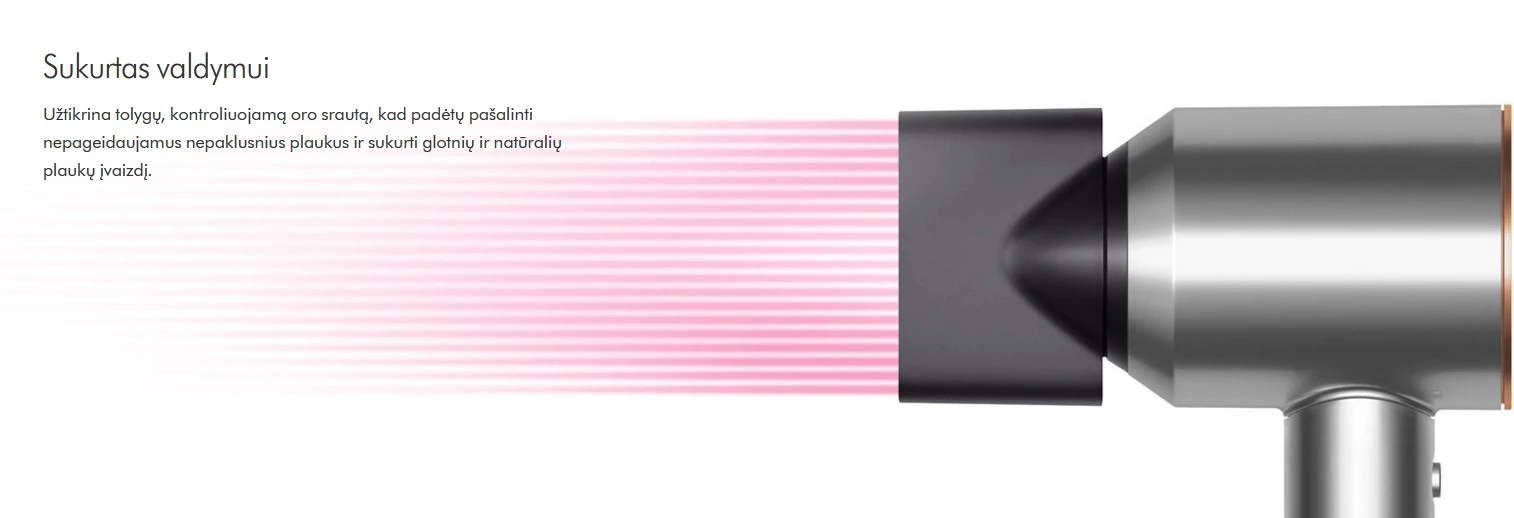 Plaukų džiovintuvas Dyson Supersonic Origin, Nikelio ir vario spalvos aprašymas - Prekės nuotrauka