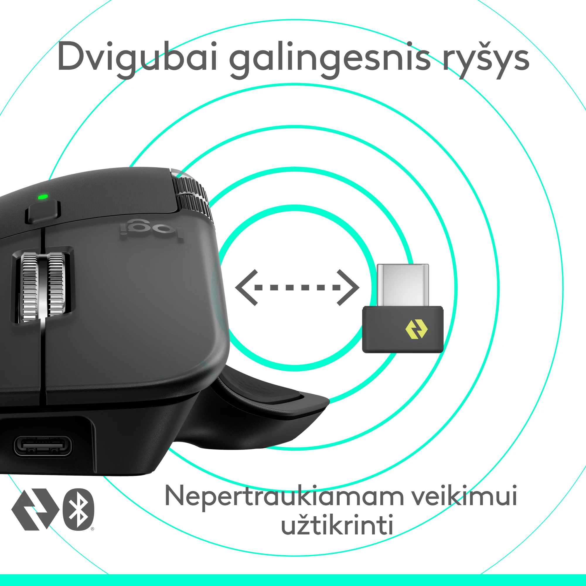 Logitech MX Master 4 belaidė pelė | spalva: pilka (Graphite) - 910-007562 aprašymas - Prekės nuotrauka