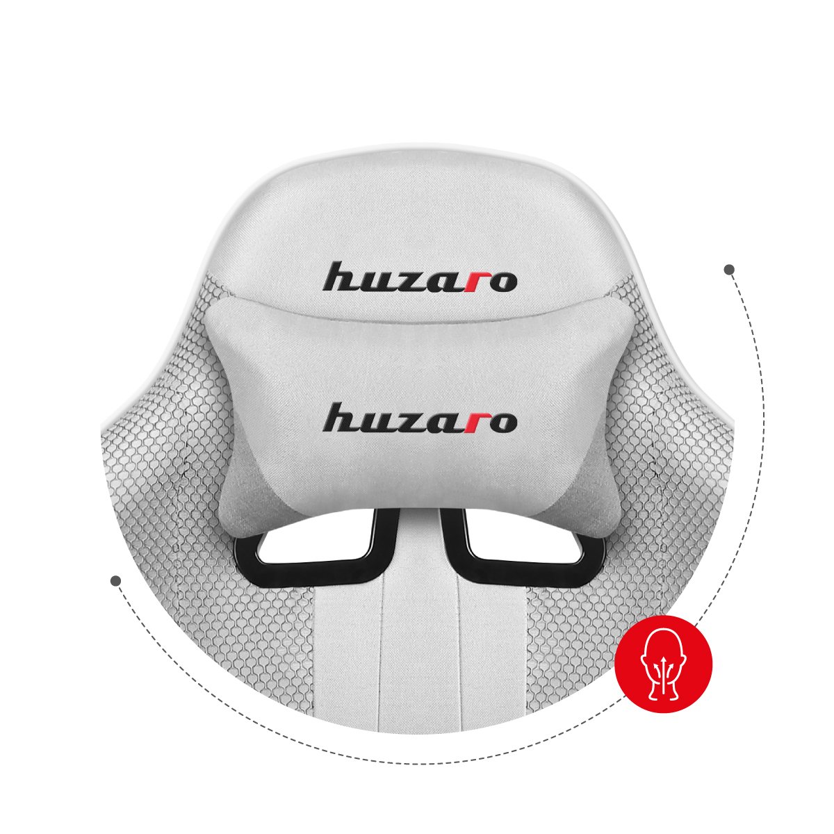 Žaidimų kėdė Huzaro Force 4.7, Baltos/Pilkos spalvos aprašymas - Prekės nuotrauka