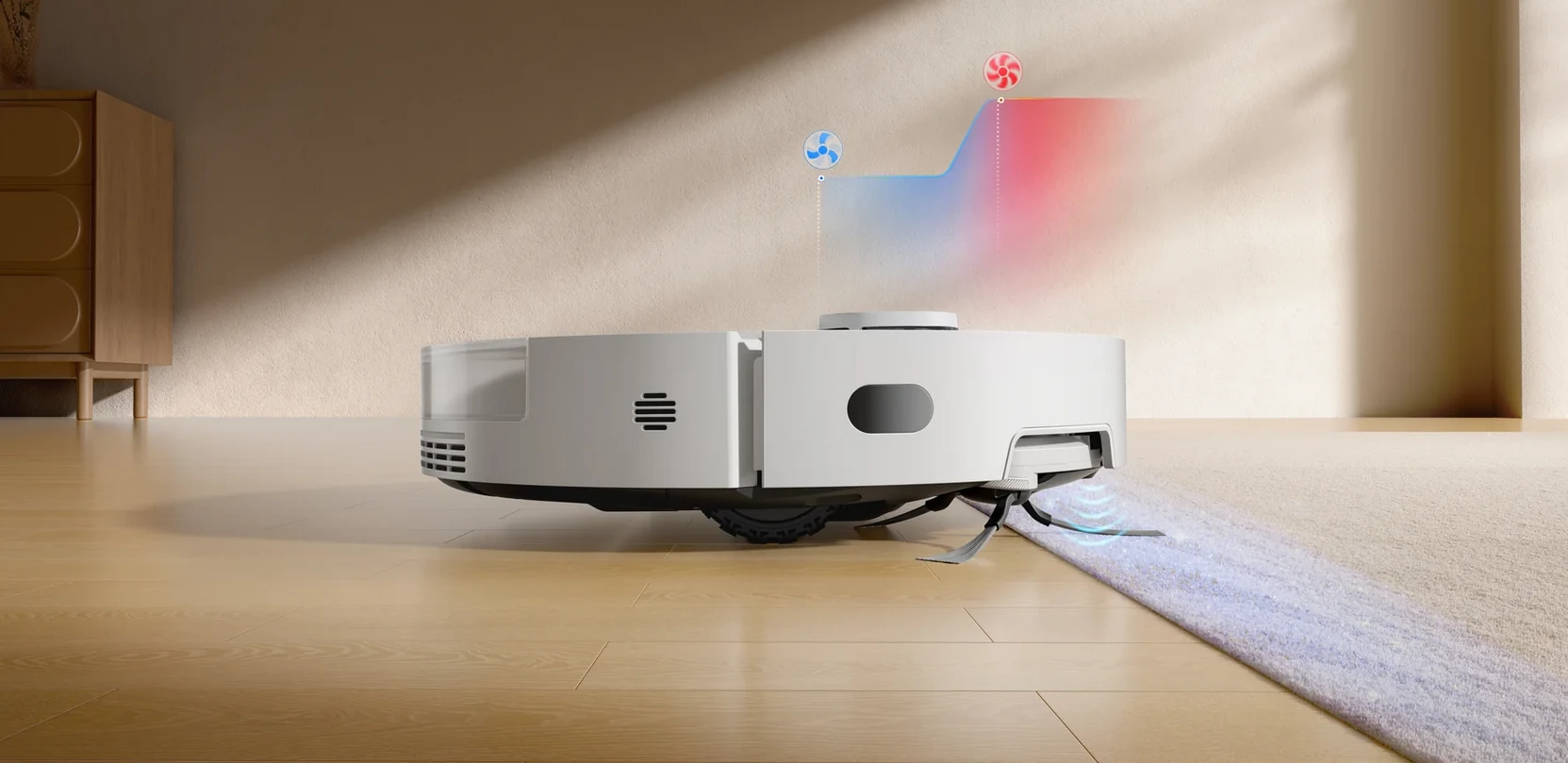 Dulkių siurblys - robotas Dreame D20 Pro, Baltas aprašymas - Prekės nuotrauka