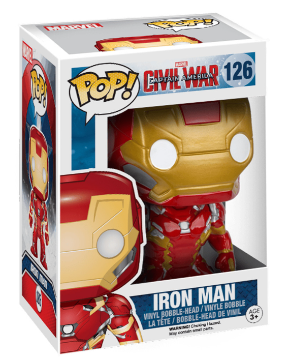 FUNKO POP! Vinilinė figūrėlė: Marvel Civil War - Iron Man, 9.5 cm aprašymas - Prekės nuotrauka