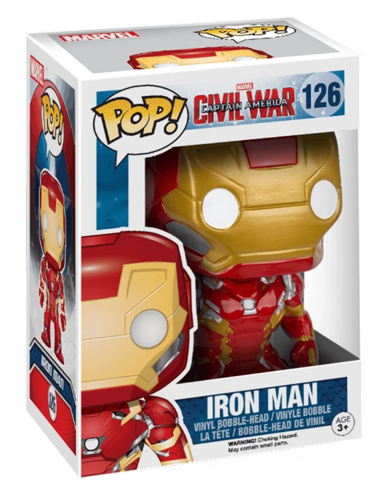 FUNKO POP! Vinilinė figūrėlė: Marvel Civil War - Iron Man, 9.5 cm aprašymas - Prekės nuotrauka