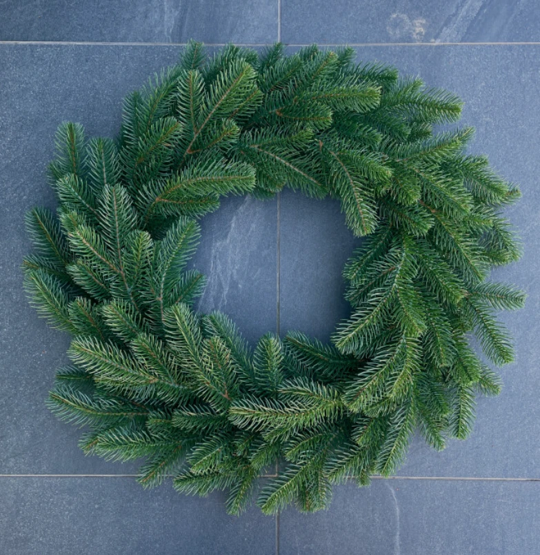 Kalėdinis vainikas „Lux“ - žalios spalvos, 60 cm aprašymas - Prekės nuotrauka