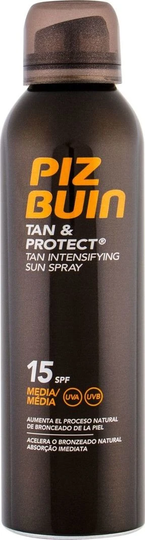 Įdegį skatinantis apsauginis purškiklis Piz Buin Tan And Protect, SPF 15, 150 ml aprašymas - Prekės nuotrauka