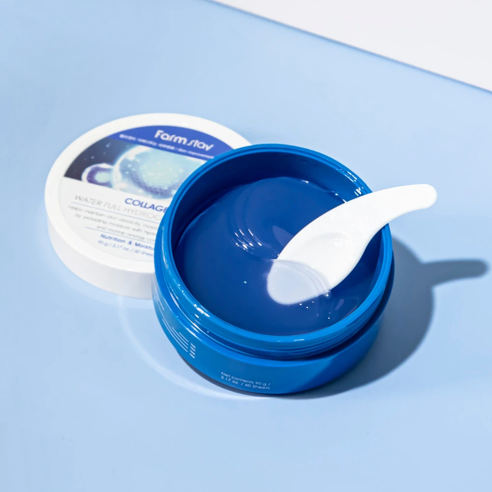 Hidrogelinės paakių kaukės Farmstay Collagen Water Full Hydrogel Eye Patch, 60 vnt. aprašymas - Prekės nuotrauka