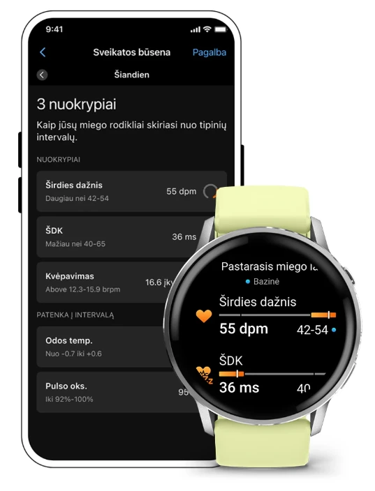 Išmanusis laikrodis Garmin Venu® 4 - 45 mm | spalva: sidabro spalvos su sidabrinės pilkos spalvos silikoniniu dirželiu (010-03014-01) aprašymas - Prekės nuotrauka