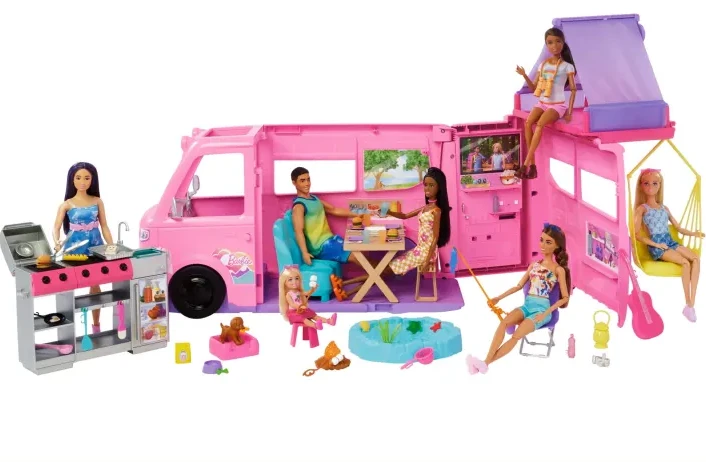 Lėlių kemperis Mattel Barbie Dreamcamper, su priedais aprašymas - Prekės nuotrauka