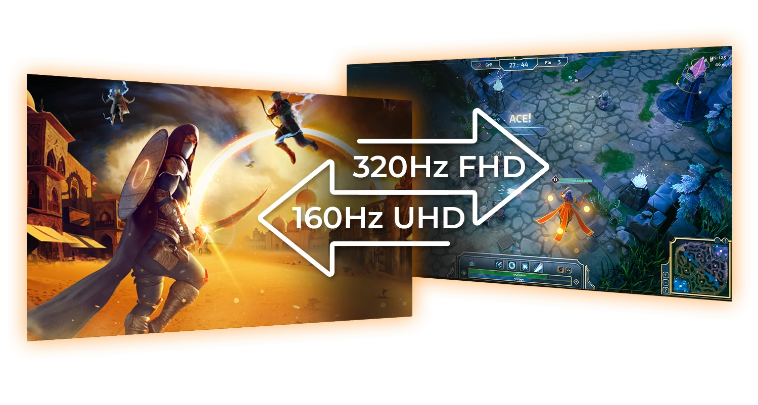 Žaidimų monitorius AOC U27G4R/27(68.58)Fast IPS/UHD (3840x2160)/Mini LED/160 Hz/1 ms/1200 cd/m²/VESA Certified DisplayHDR™ 1000/PiP+PbP aprašymas - Prekės nuotrauka