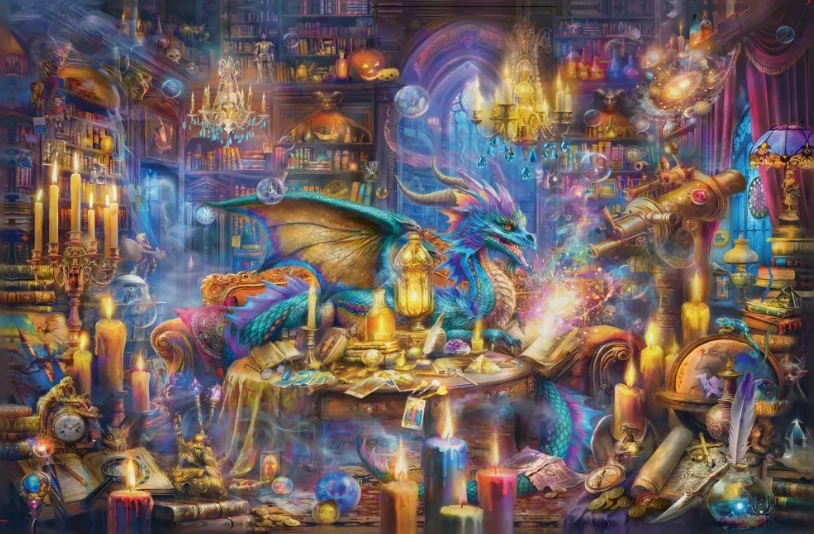 Ravensburger Dėlionė 3000 vnt. - Magiška biblioteka aprašymas - Prekės nuotrauka