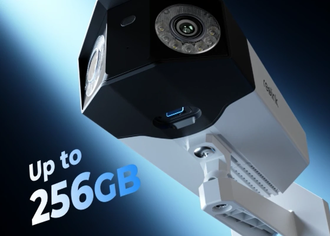Stebėjimo kamera Reolink Duo Series P750 16MP UHD su dviem objektyvais, PoE jungtimi ir 180° panoraminiu vaizdu aprašymas - Prekės nuotrauka